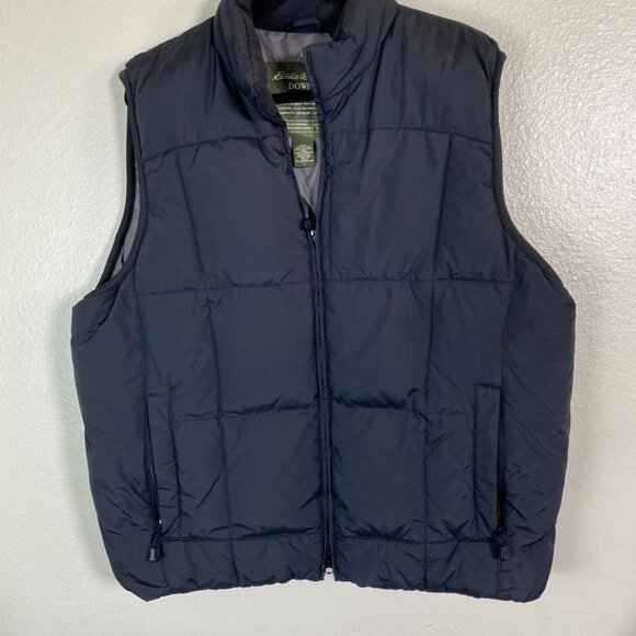 Eddie Bauer Other - Eddie Bauer Black Down Quilted Vest Men Size Large Nylon Goose Down Lightweight